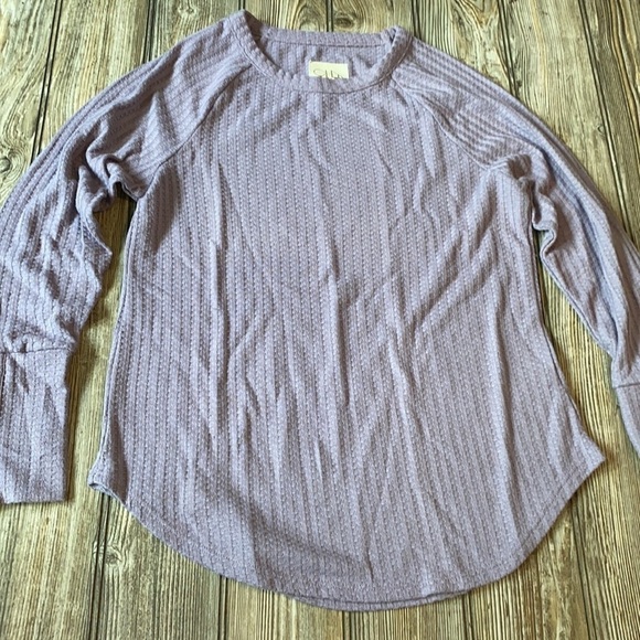Chaser‎ weave knit long sleeve small stretch button wrist detail - Picture 1 of 5